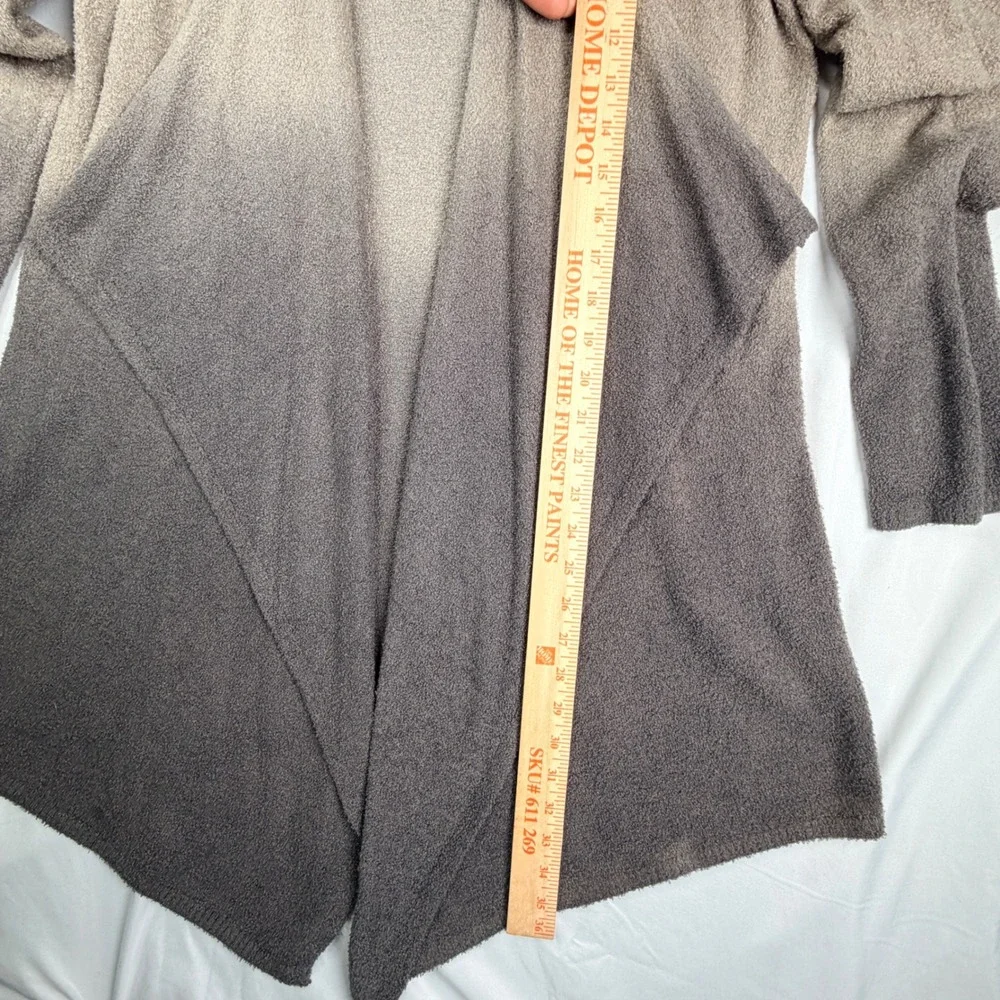 Barefoot Dreams Cardigan S/M Grey Ombre CozyChic Lite Draped Wrap Sweater